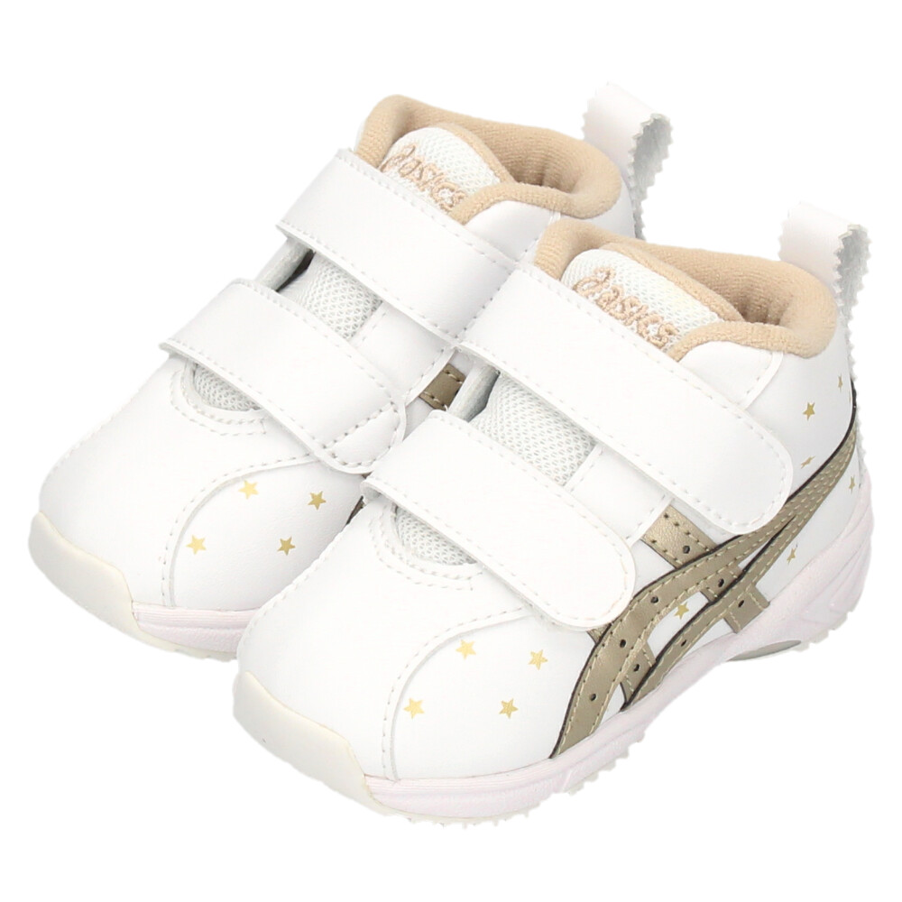 アシックス すくすく キッズ ベビー スニーカー GD ランナーベビー SL-MID 1144A004 ホワイト ベルクロ 子供靴 抗菌 消臭 通気性 asics