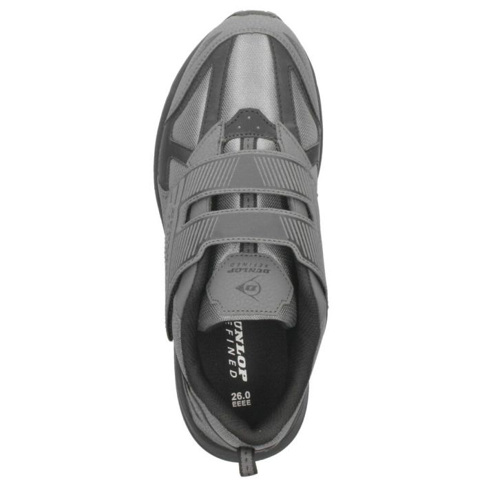 ダンロップ 靴 防水 スニーカー メンズ リファインド 黒 ブラック グレー 幅広 4E ワイド 軽量 面ファスナー DUNLOP REFINED DM2018