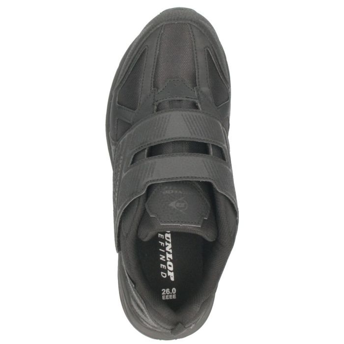 ダンロップ 靴 防水 スニーカー メンズ リファインド 黒 ブラック グレー 幅広 4E ワイド 軽量 面ファスナー DUNLOP REFINED DM2018