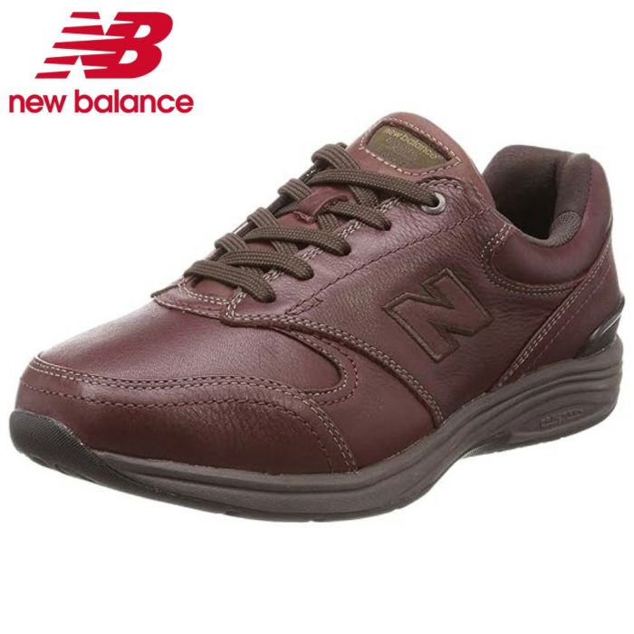 ニューバランス スニーカー ウォーキング メンズ ブラック 黒 ブラウン 防水 幅広 6E レザー ファスナー ローカット new balance MW585 