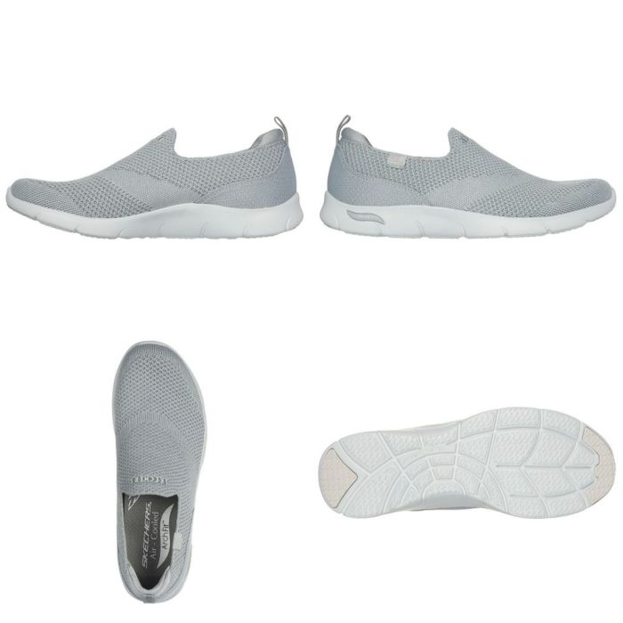 スケッチャーズ スニーカー レディース スリッポン 靴 ブラック グレー ナチュラル プラム 黒 SKECHERS アーチフィット リファイン アイリス 104545 NAT GRY BBK PLUM 普通幅