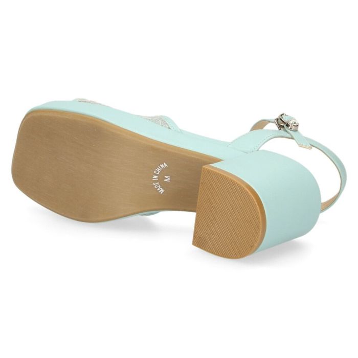 サンダル レディース アンクルストラップ レース 太ヒール 透け感 7センチ ヒール シースルー スクエアトゥ Parade 992804