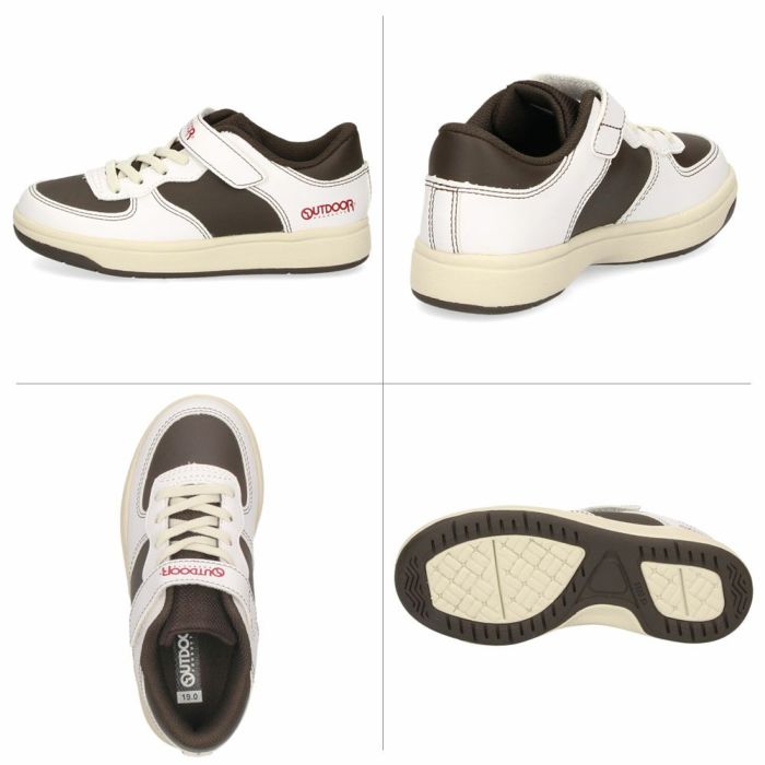 キッズ ジュニア スニーカー 通学 シューズ ゴム紐 ベルクロ アウトドアプロダクツ KE77011 KE77012 KE77013 KE77014 子供 靴 3E ゆったり 幅広