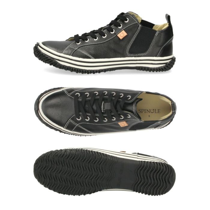 スピングル メンズ レディース スニーカー SPINGLE SP-442 (旧品番 SPM-442) カンガルーレザー 本革 靴 日本製  サイドゴア ミッドカット