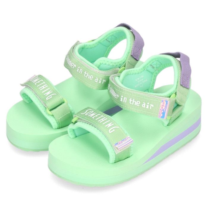サムシング キッズ ジュニア サンダル ガールズ SOMETHING SOM-3164 エドウィン ミント パープル ブラック 女の子 靴 子供