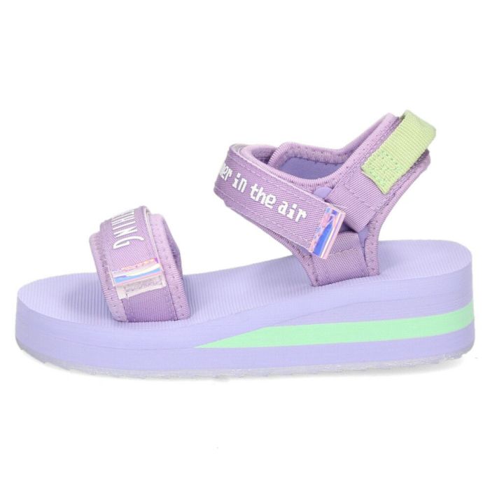 サムシング キッズ ジュニア サンダル ガールズ SOMETHING SOM-3164 エドウィン ミント パープル ブラック 女の子 靴 子供