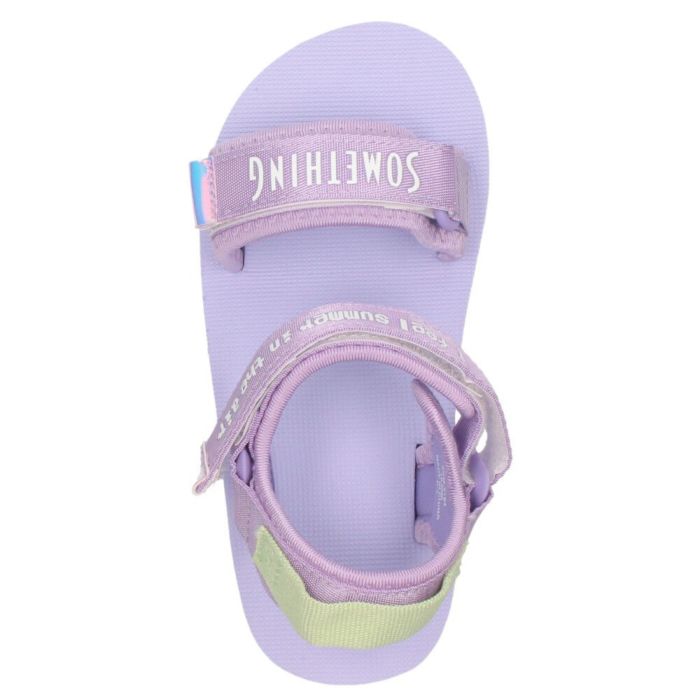 サムシング キッズ ジュニア サンダル ガールズ SOMETHING SOM-3164 エドウィン ミント パープル ブラック 女の子 靴 子供