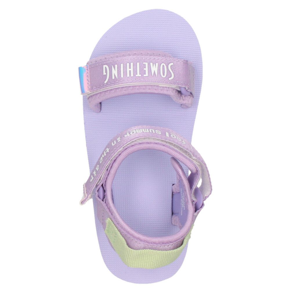サムシング キッズ ジュニア サンダル ガールズ SOMETHING SOM-3164 エドウィン ミント パープル ブラック 女の子 靴 子供