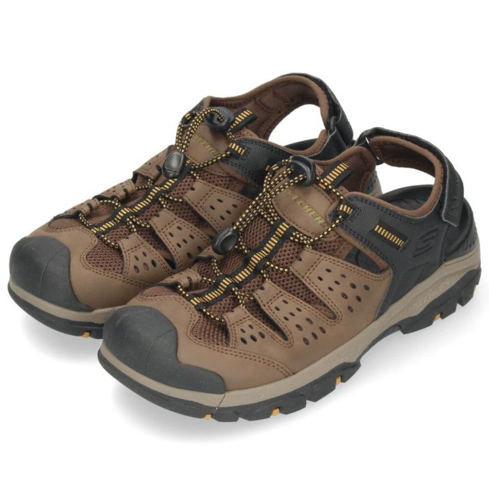 スケッチャーズ サンダル メンズ スポーツサンダル SKECHERS トレスメン - メナード 205113 BLK BRBK ブラウン ブラック スポサン 黒 茶色
