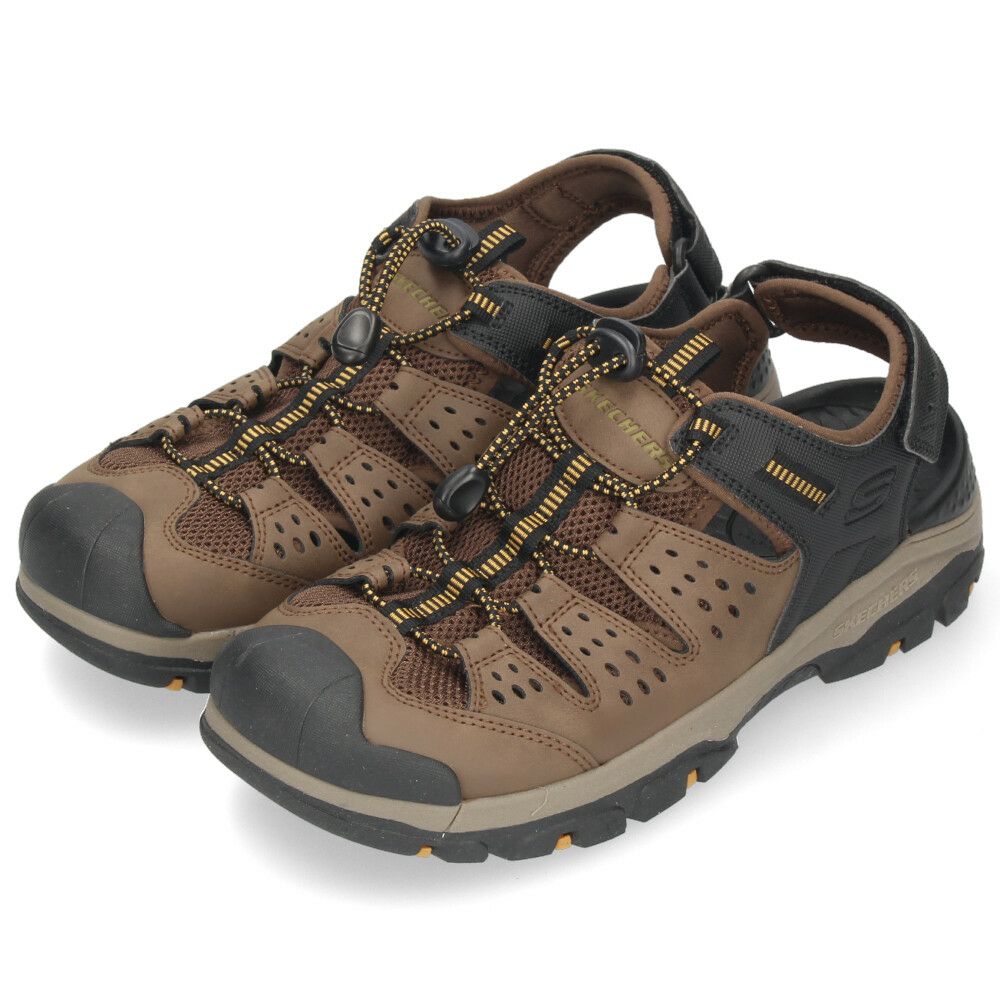 スケッチャーズ サンダル メンズ スポーツサンダル SKECHERS トレスメン - メナード 205113 BLK BRBK ブラウン ブラック スポサン 黒 茶色