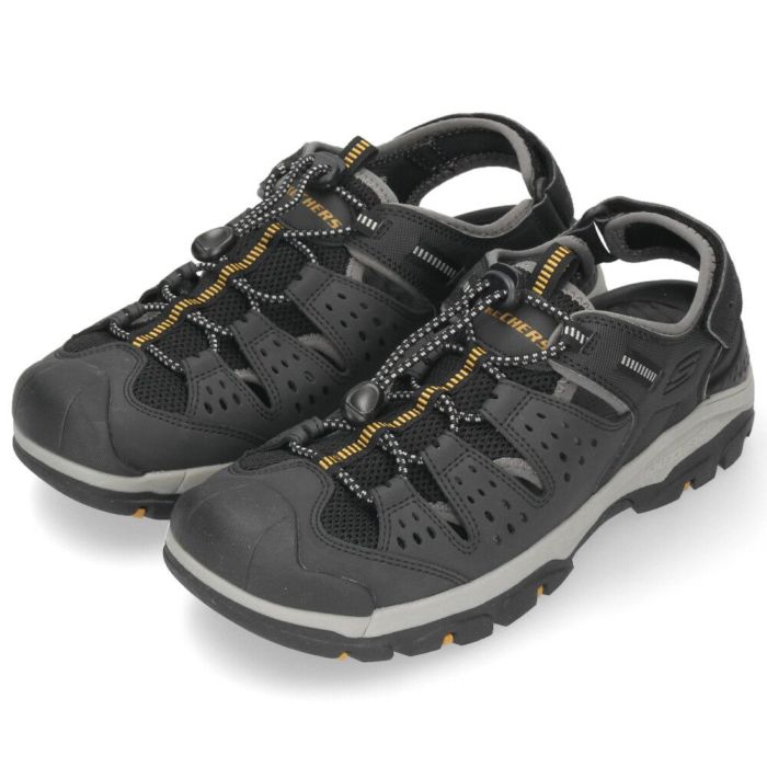 スケッチャーズ サンダル メンズ スポーツサンダル SKECHERS トレスメン - メナード 205113 BLK BRBK ブラウン ブラック スポサン 黒 茶色