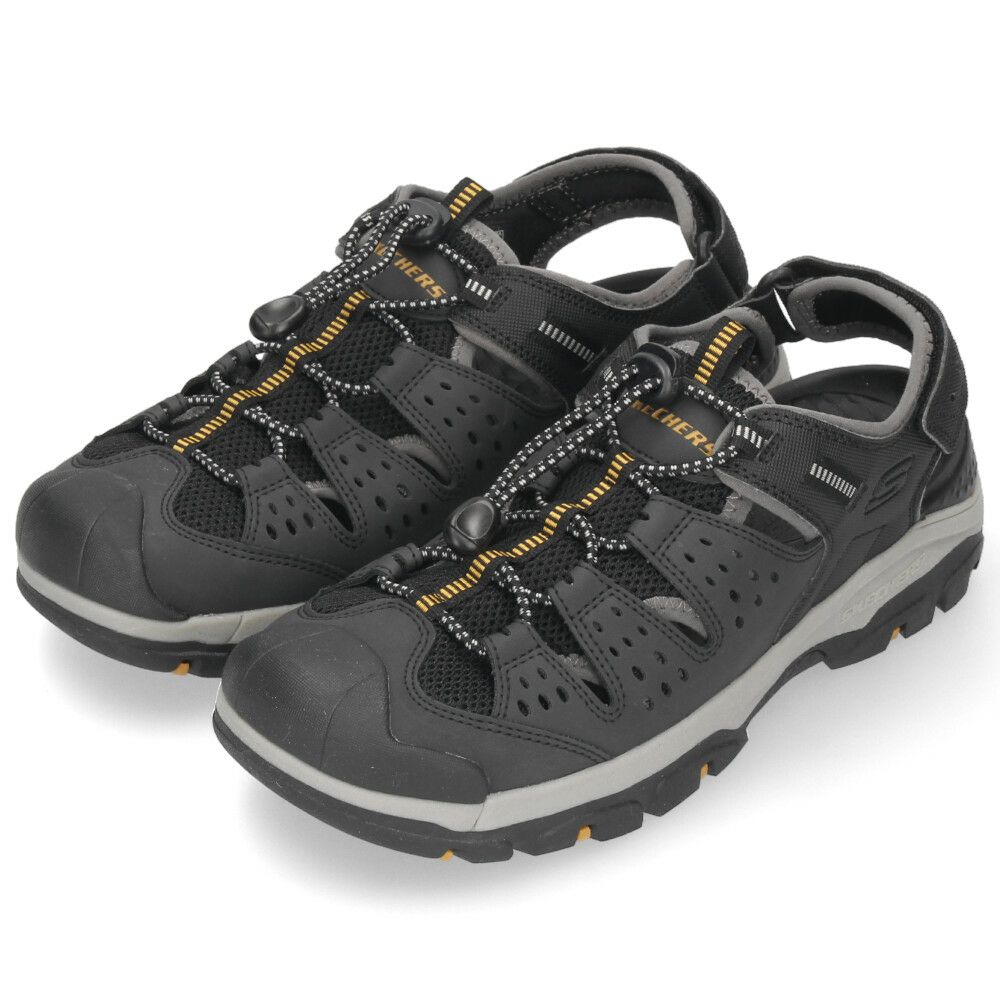 スケッチャーズ サンダル メンズ スポーツサンダル SKECHERS トレスメン - メナード 205113 BLK BRBK ブラウン ブラック スポサン 黒 茶色