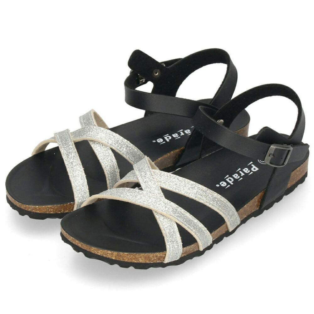 サンダル レディース ぺたんこ 歩きやすい 疲れない フットベッド ストラップ フラット おしゃれ きれいめ アンクルストラップ 1531 Parade