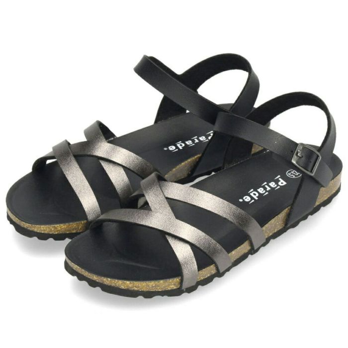 サンダル レディース ぺたんこ 歩きやすい 疲れない フットベッド ストラップ フラット おしゃれ きれいめ アンクルストラップ 1531 Parade