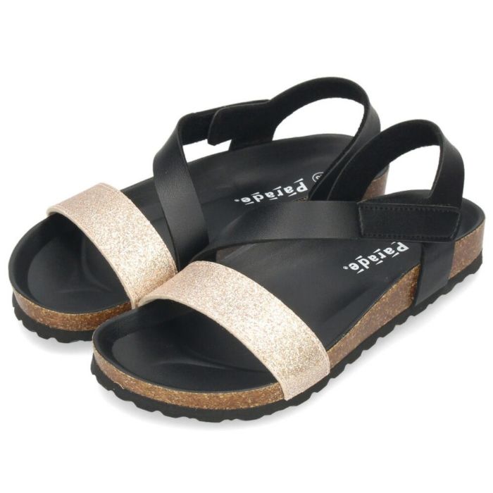 サンダル レディース ぺたんこ 歩きやすい 疲れない フットベッド ストラップ フラット おしゃれ きれいめ かかとあり マジックテープ Parade 290