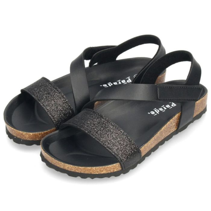 サンダル レディース ぺたんこ 歩きやすい 疲れない フットベッド ストラップ フラット おしゃれ きれいめ かかとあり マジックテープ Parade 290