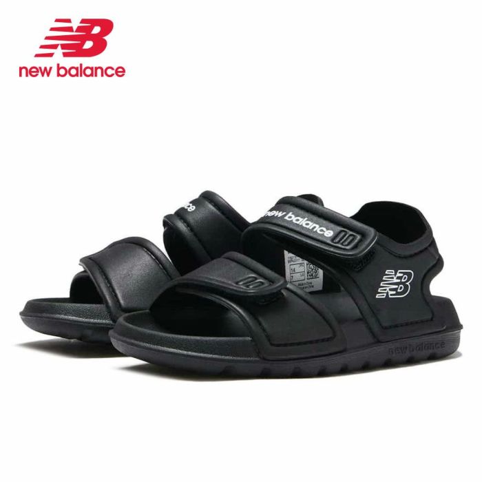 ニューバランス サンダル キッズ スポーツサンダル 黒 new balance SIFSPS A1 ブラック 子供 スポサン 軽量 速乾 ワイズ M アウトドア 水遊び