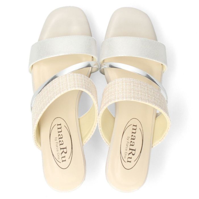 ミュール レディース ウエッジソール 2バンド ウエッジサンダル 4131 2E メタルルージュ maaRu from Metal Rouge 靴