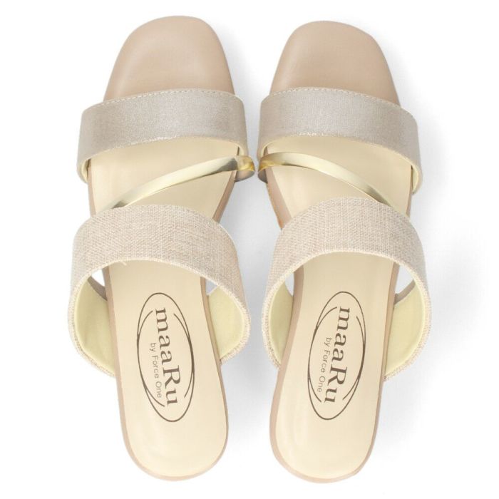 ミュール レディース ウエッジソール 2バンド ウエッジサンダル 4131 2E メタルルージュ maaRu from Metal Rouge 靴