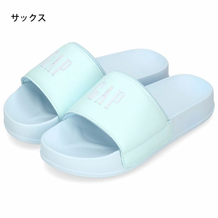 GAP ギャップ サンダル レディース メンズ シャワーサンダル GPU22414 ブラック ライム サックス つっかけ スライドサンダル 海 プール シンプル