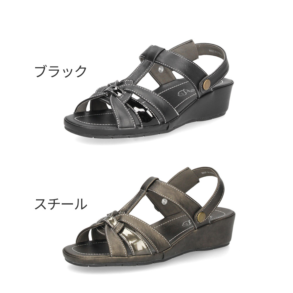 サンダル レディース 靴 コンフォートサンダル 2way 軽量 クッション性 ストラップ 屈曲性 履きやすい 3E PA1752 parade パレード