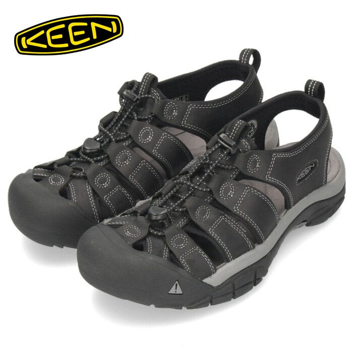 KEEN キーン メンズ サンダル ニューポート 1022247 NEWPORT BLACK/STEEL GREY ブラック 黒 抗菌防臭加工 軽量 耐久性 トゥバンパー つま先保護