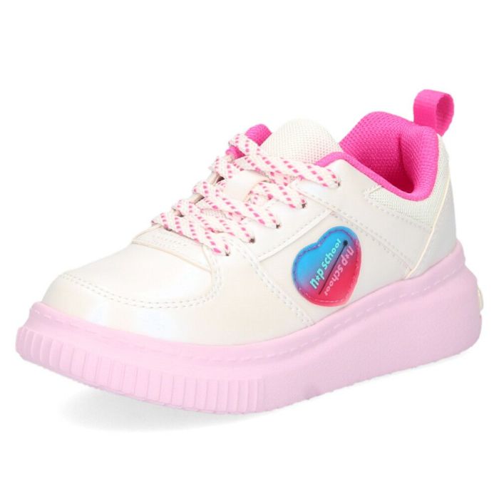 ニコプチ 靴 ジュニア スニーカー キッズ 女の子 ニコプチスクール 520 イエロー ピンク ラベンダー 厚底 おしゃれ かわいい 紐 レースアップ シューズ アキレス