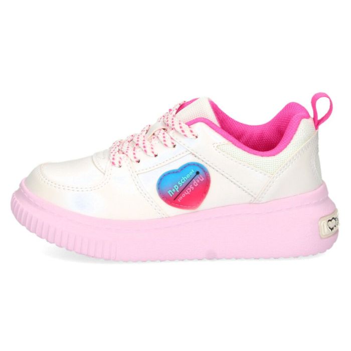 ニコプチ 靴 ジュニア スニーカー キッズ 女の子 ニコプチスクール 520 イエロー ピンク ラベンダー 厚底 おしゃれ かわいい 紐 レースアップ シューズ アキレス