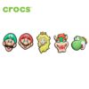 クロックス ジビッツ スーパーマリオ カスタマイズ アクセサリー JIBBITZ 7701 ルイージ ピーチ姫 ヨッシー クッパ キッズ crocs Super Mario 5-Pack