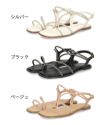 サンダル レディース 靴 ストラップ フラット ぺたんこ ラインストーン 歩きやすい おしゃれ 旅行 リゾート 6071-WK パレード Parade