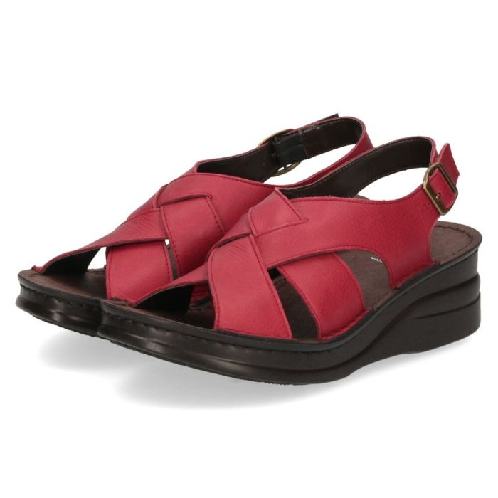 ニコ サンダル NICO レディース 42123 靴 オープントゥ バックストラップ 本革 日本製 厚底 軽い 歩きやすい 履きやすい 足に優しい