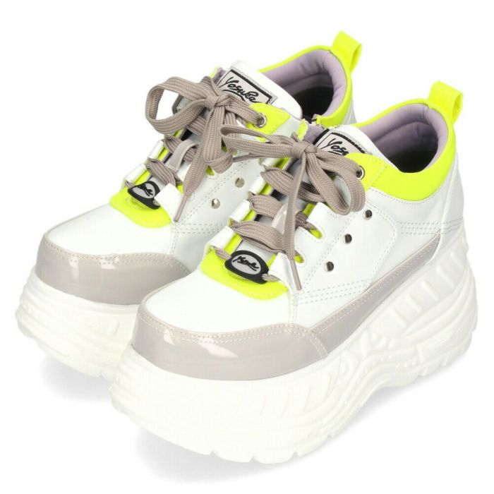 厚底スニーカー レディース ブラック ホワイト レースアップ シューズ ヨースケ YOSUKE 靴 カジュアル 4460010 黒 白 ダッドスニーカー