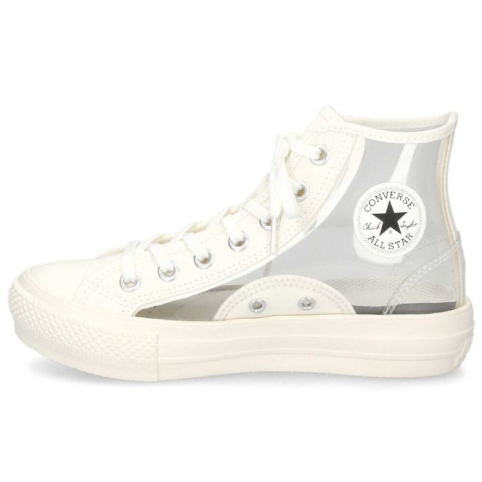 コンバース レディース 厚底 オールスター ライト PLTS クリアマテリアル HI ハイカット ALL STAR LIGHT PLTS CLEARMATERIAL ホワイト 白 スニーカー CONVERSE 31312020