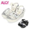 ALGY アルジー キッズ サンダル 女の子 3934 厚底 クリア ビニール ベルクロ クロスストラップ スパンコール 
