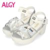 ALGY アルジー キッズ サンダル 女の子 3934 厚底 クリア ビニール ベルクロ クロスストラップ スパンコール 