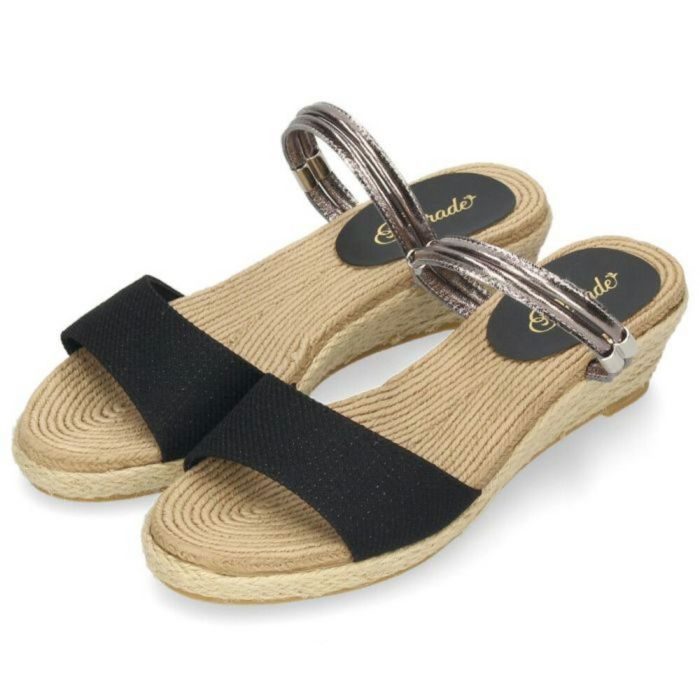 サンダル レディース ミュール ウェッジソール ローヒール ストラップサンダル 2way 歩きやすい 黒 ブラック グレー ベージュ 日本製 Parade パレード 702