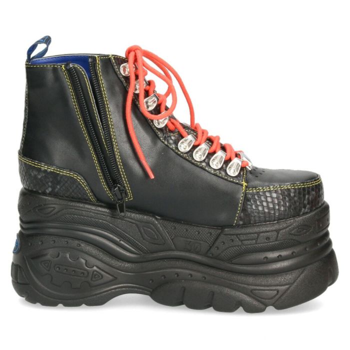 ヨースケ スニーカー yusuke shoes レディース 2601142 靴 ワッペン付き厚底スニーカ 3E ハイカット レースアップ 安定感