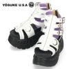 ヨースケ サンダル yusuke shoes レディース 4460009 靴 厚底サンダル ブーツサンダル スポーツサンダル 3E バックジッパー
