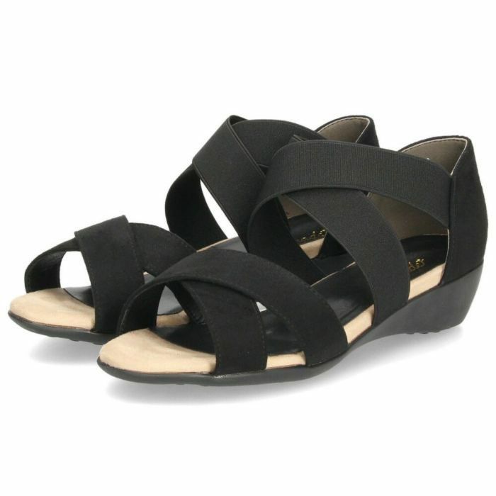 サンダル レディース クロスストラップ ローヒール かかとあり ゴム ウェッジ ウエッジ 伸縮  Parade 4220 パレード