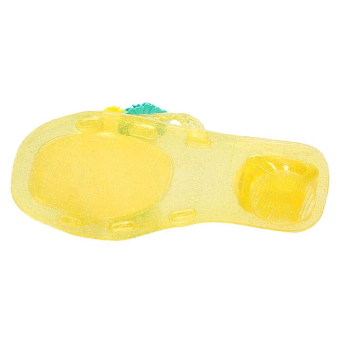 キッズ サンダル ミュール 女の子 お花 子ども ビニール かわいい こども 子供 ジュニア ヒール ウエッジ ウェッジ 21085