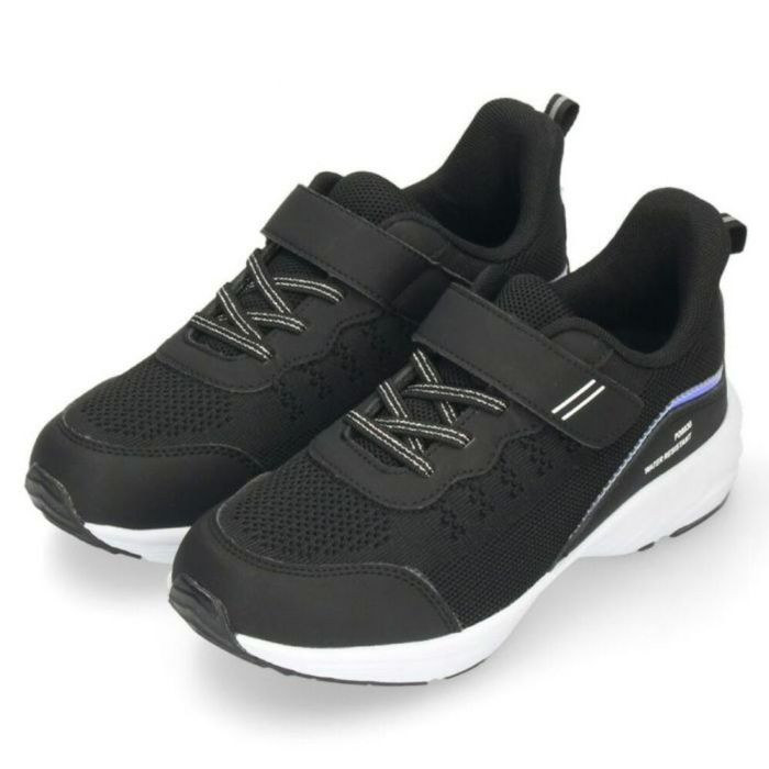 キッズ スニーカー 防水 厚底 シューズ 女の子 ジュニア 運動靴 ベルクロ 靴 履きやすい ブラック パープル 黒 8030 パレード Parade