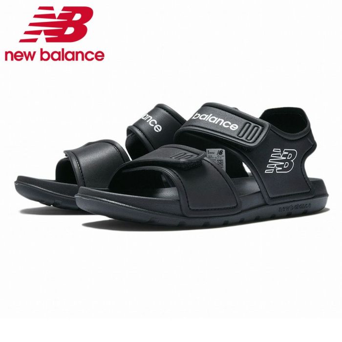 ニューバランス サンダル キッズ スポーツサンダル 黒 new balance SYFSPS A1 ブラック 子供 スポサン 軽量 速乾 ワイズ M アウトドア 水遊び