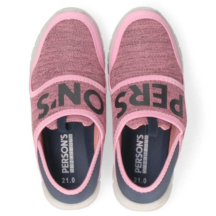 キッズ 子供 靴 ジュニア スニーカー シューズ スリッポン グレー ピンク サックス かかとが踏める 2way 男の子 女の子 パーソンズ  PSJ-022 PERSON'S