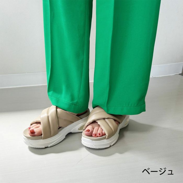 サンダル レディース 靴 ストラップサンダル 厚底 スタイルアップ 軽量 エアクッション 疲れにくい デイリー Parade 92801 パレード