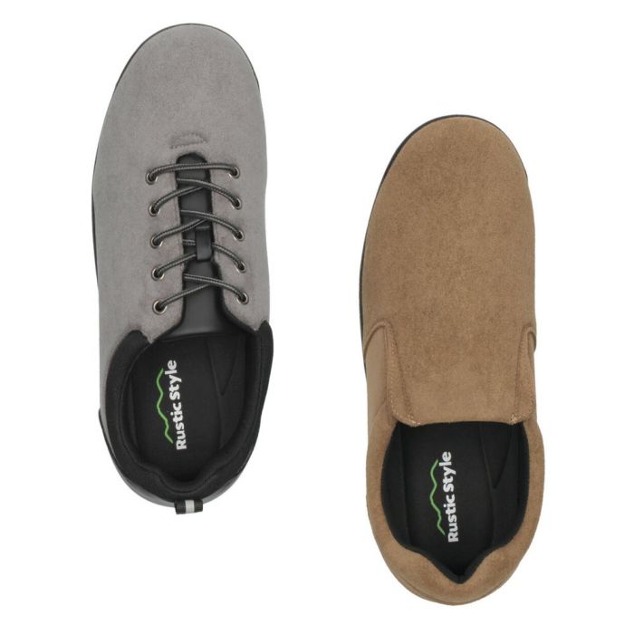 スニーカー メンズ 靴 紐靴 スリッポン 幅広 3E 軽量 低反発 防滑 コンフォート カジュアル デイリー ラスティックスタイル 1903 1904