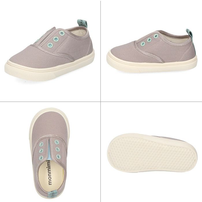 monmimi キッズ ベビーシューズ スリッポン 韓国 人気 セレクトショップ SNS 101 ブルー グレー アイボリー イエロー 子供靴 男の子 女の子 モンミミ