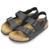 ビルケンシュトック サンダル BIRKENSTOCK レディース ミラノ ブラック 黒 0034791 レギュラー 幅広 靴 合成皮革 Milano