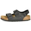 ビルケンシュトック サンダル BIRKENSTOCK レディース ミラノ ブラック 黒 0034791 レギュラー 幅広 靴 合成皮革 Milano