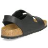 ビルケンシュトック サンダル BIRKENSTOCK レディース ミラノ ブラック 黒 0034791 レギュラー 幅広 靴 合成皮革 Milano