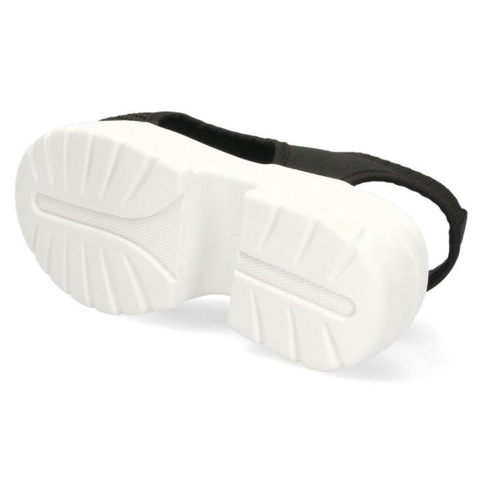 サンダル レディース 厚底 スポーティー 黒 バックストラップ チャンキーヒール ダッド シューズ カジュアル カバードサンダル メッシュ Parade パレード 7406